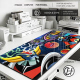 Grendizer And Actarus UFO Robot Keyboard Desk Mat Mousepad Goldorak Anime XL Gaming Printing Computer Mouse pad