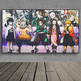 Classic Pop Anime Manga Demon Slayer Kimetsu No Yaiba Kamado Nezuko Canvas Art Posters  Wall Decor for Home