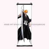 Anime BLEACH Figures Posters Kurosaki Ichigo Wall Art Scrolls Picture Kuchiki Rukia Home Decor Canvas Japanese Hanging Painting