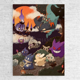 Anime Pokemon Canvas Painting Bulbasaur Charmander Squirtle Poster and Print Watercolor Wall Art Picture Home Decor Kids Gifts