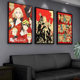 Anime T-Tokyo R-Revenger Poster Modern PP Paper Wall Art Sticker Minimalist Decorative for Cafe Office Bar Home Wall Decor Gift