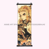 Demon Slayer Hanging Painting Anime Home Decoration Rengoku Kyoujurou Canvas Scrolls Pictures Himejima Gyoumei Poster Wall Art