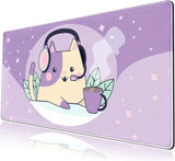 Japanese Anime Kawaii Cat Large Gaming Mouse Pad XXL 900x400mm Non-slip Rubber Keyboard Mats Computer Laptop Office Desk Decor