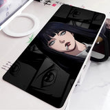 Black and White Anime Girl Table Mat Large Mouse Pad Office Keyboard Edge Locking Desk Mat Gaming Accessories Non-slip Mousepad