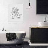 Unique You Wall Art Cute Dog Canvas Painting