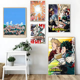 Anime My Hero Academia Self-adhesive Art Poster HD Quality Wall Art Retro Posters for Home Home Decor