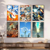 I-Inazuma E-Eleven Anime Poster Paper Print Home Living Room Bedroom Entrance Bar Restaurant Cafe Art canvas Painting Decoration
