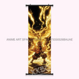 Demon Slayer: Kimetsu No Yaiba Wall Art Canvas Scrolls Pictures Hanging Painting Anime Rengoku Kyoujurou Home Decor Print Poster