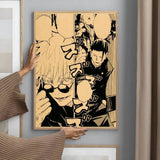Japanese Anime J-Jujutsu K-Kaisen Poster Sticky Wall Art Printing Waterproof Home Living Bed Room Bar Aesthetic Decor