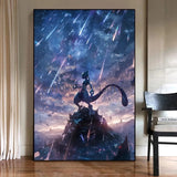 Classic Pokemon HD Canvas Painting Anime Figures Mewtwo Poster Print Watercolor Wall Art Picture Modern Home Decor Kids Gifts
