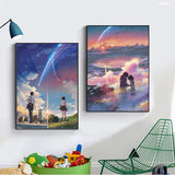 Manga Film Poster Anime Movie Canvas Printings Your Name By Kimi No Na Wa Posters and Prints Cartoon Love Wall Art Picture Decor