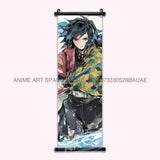 Demon Slayer Hanging Painting Anime Home Decoration Rengoku Kyoujurou Canvas Scrolls Pictures Himejima Gyoumei Poster Wall Art