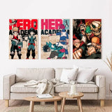 Vintage My H-Hero Academia Anime   posters Self-adhesive Paper Print Home Living Room Bedroom Entrance Bar Cafe Art