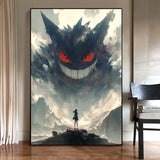 Pokemon Anime Figures Ink Painting Painting Canvas Painting Gengar Posters Prints Wall Art Picture for Living Room Children Gift