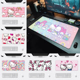Pink Cartoon Hello Kitty Mousepad HD Printing Computer Gamers Locking Edge Non-slip Mouse Pad XXL90x40cm Keyboard PC Desk Pad