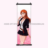 Anime BLEACH Figures Posters Kurosaki Ichigo Wall Art Scrolls Picture Kuchiki Rukia Home Decor Canvas Japanese Hanging Painting