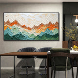 Undulating Mountains Abstract Landscape Hand Painted Oil Painting Textured Natural Scenery Canvas Wall Art Living Home Room Decoration