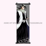 Anime BLEACH Figures Posters Kurosaki Ichigo Wall Art Scrolls Picture Kuchiki Rukia Home Decor Canvas Japanese Hanging Painting