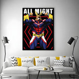 My H-hero A-academia all might anime Poster Versatile HD Waterproof Wall Art Self-Adhesive Decor for Any Space Ideal Gift