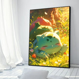 Anime Figures Hd Charizard Bulbasaur Squirtle Charmander Artwork Poster Canvas Painting Wall Art Home Room Decor