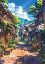 Sea Summer Landscape Bar Anime Wall Art Poster Blue Cabin Beach Forest Canvas Painting Print Picture Living Room Modern Decor