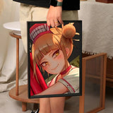 Anime My Hero Academia Himiko Toga Poster Self-adhesive Art Waterproof Paper Sticker Coffee House Bar Room Wall Decor