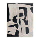 Handmade Oil Painting Canvas Wall Art Decoration Modern Abstract Black White Texture Minimalist For Home Decor Rolled Frameless Unstretched Painting
