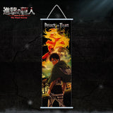 Attack on Titan Scroll Canvas Wall Hanging Painting Home Decor Anime Poster Wall Art Room Decoration Gift