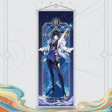 Xiao Yelan Kazuha Hutao Genshin Impact Scroll Canvas Wall Hanging Painting Home Decor Anime Poster Wall Art Room Decoration