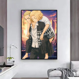 action anime Tokyo Revengers Poster HD Self-Adhesive Waterproof Wall Art Easy to Apply Multi-Scene Decor