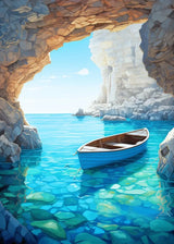 Sea Summer Landscape Bar Anime Wall Art Poster Blue Cabin Beach Forest Canvas Painting Print Picture Living Room Modern Decor
