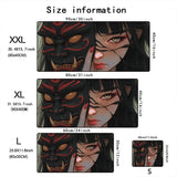 Mask anime girl Mouse Pad Large Computer Office Game Table Mats XXL Rubber Anti-slip Gaming Keyboard Mousepads Long Desk Pads