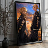 Anime T-Tokyo Revengers Poster HD PVC Waterproof Wall Art - Self Adhesive Reusable For Home Office Bar