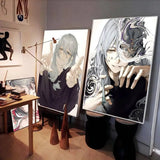Anime Jujutsu Kaisen Mahito Poster Self-adhesive Art Waterproof Paper Sticker Coffee House Bar Room Wall Decor
