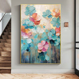 Handmade Oil Painting On Canvas Wall Art Decoration Fresh And Delicate Flowers For Home Living Room Decor PictureRolled Frameless Unstretched Painting