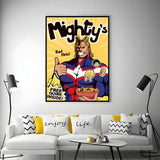 My H-hero A-academia all might anime Poster Versatile HD Waterproof Wall Art Self-Adhesive Decor for Any Space Ideal Gift