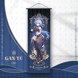 Genshin Impact Scroll Canvas Painting Columbina Sandrone Flins Home Decor Wall Hanging Anime Poster Wall Art Room Decoration