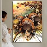 A-A-Attack On T-T-Titan S-s-Season Anime Painting Calligraphy HD Waterproof Canvas Poster Art: Aesthetic Wall Decor Home