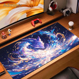 Pink Fox Mouse Mat Anime Kawaii Cute Mousepad Natural Rubber Gaming Table Pad Extra-large size Office Computer Mouse Desk Mats