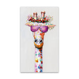 Wall art canvas print animal pictures giraffe family painting