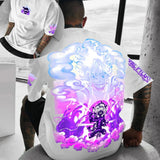 ONE PIECE Hot Blood Anime Print Men's and Women's Summer Fashion Street Casual Loose T-Shirt, Hoodie, Shorts and Sweatpants Top
