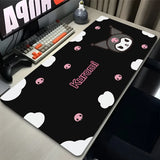 Kawaii Bow Extended Desk Mat PC Anime Sanrio Gamer Cabinet Keyboard Rug Kuromi Bunny Ears Mouse Pad Laptop Purple Skull Mousepad