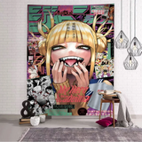 VIKAMA My Hero Academia Tapestry, Cartoon Anime Wall Hanging, Cute Home Decor for Living Room Bedroom, Large Wall Art Decor