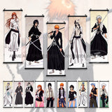 Anime BLEACH Figures Posters Kurosaki Ichigo Wall Art Scrolls Picture Kuchiki Rukia Home Decor Canvas Japanese Hanging Painting