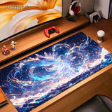 Pink Fox Mouse Mat Anime Kawaii Cute Mousepad Natural Rubber Gaming Table Pad Extra-large size Office Computer Mouse Desk Mats