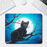 Small Anime Kawaii Black Cat Mouse pad Cartoon Desk mat Gaming Keyboard Table Mat Office Decor for PC Mouse Carpet Computer game