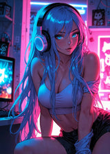 Anime Girls Canvas Painting, Hot Girl Poster Canvas Prints, Coquette Room Decor, Girly Wall Art For Home Decoration Unframed