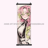 Demon Slayer Hanging Painting Anime Home Decoration Rengoku Kyoujurou Canvas Scrolls Pictures Himejima Gyoumei Poster Wall Art
