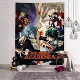 VIKAMA My Hero Academia Tapestry, Anime Wall Art, Cute Cartoon Print, Perfect for Bedroom, Living Room, Dorm Decor