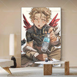 Anime My Hero Academia Hawks Classic Anime Poster Self-adhesive Art Waterproof Paper Sticker Coffee House Bar Room Wall Decor